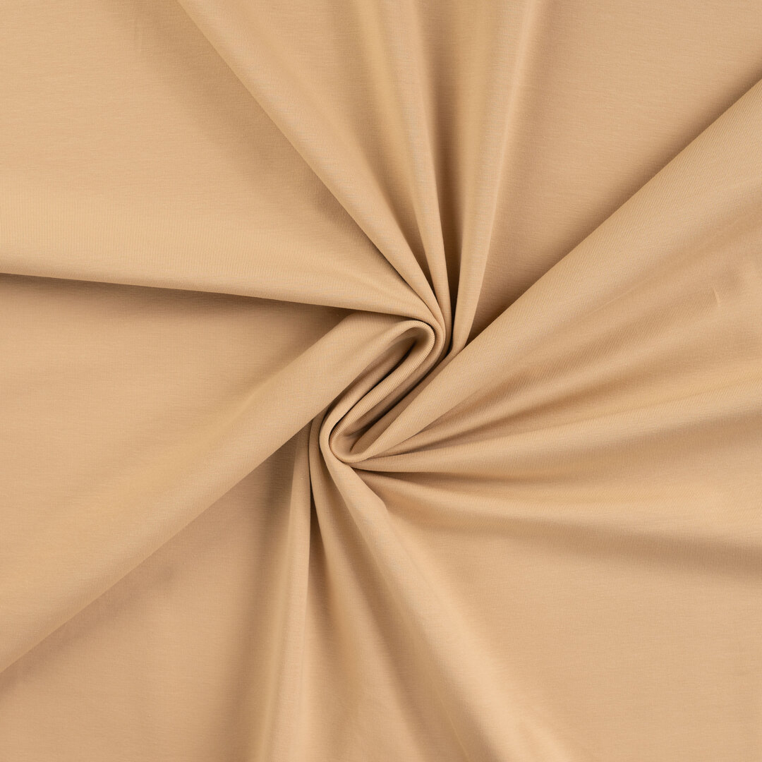 Katoenen tricot beige