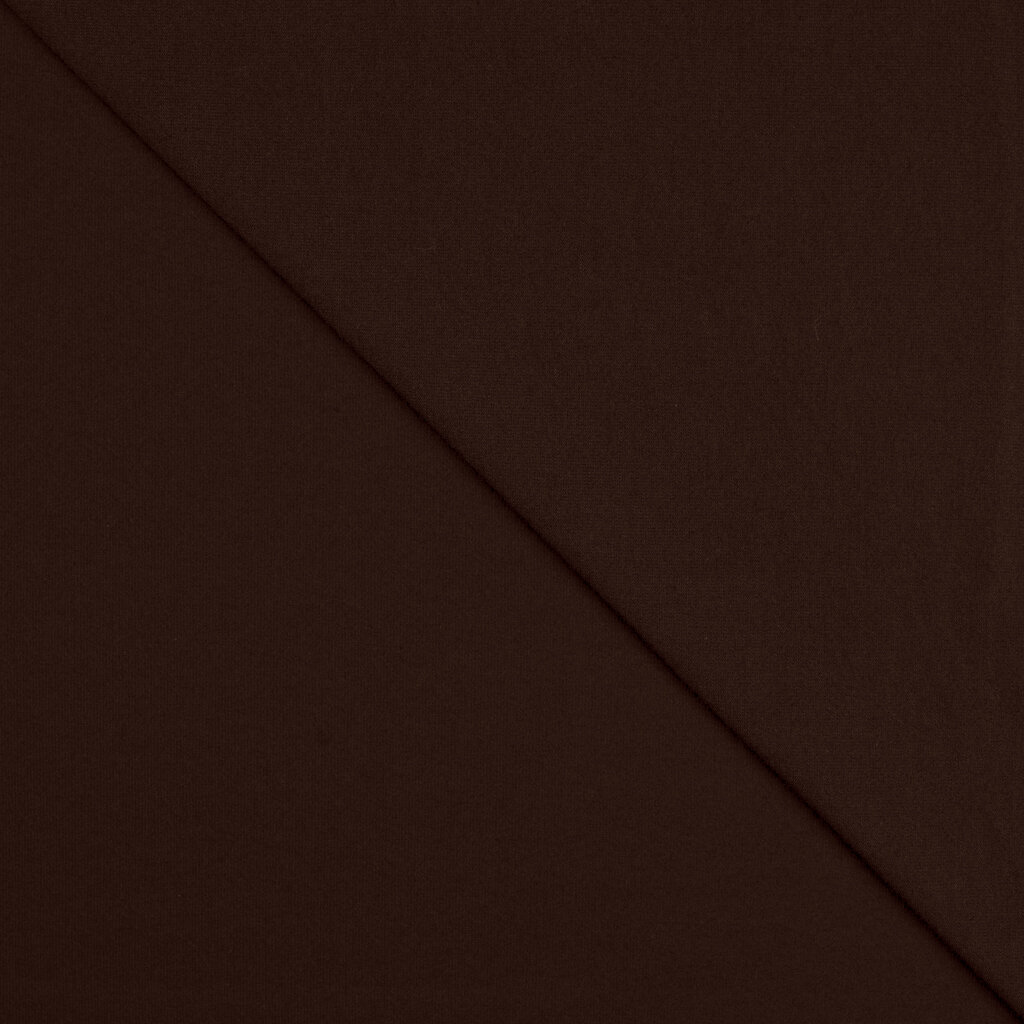 Katoenen tricot donkerbruin