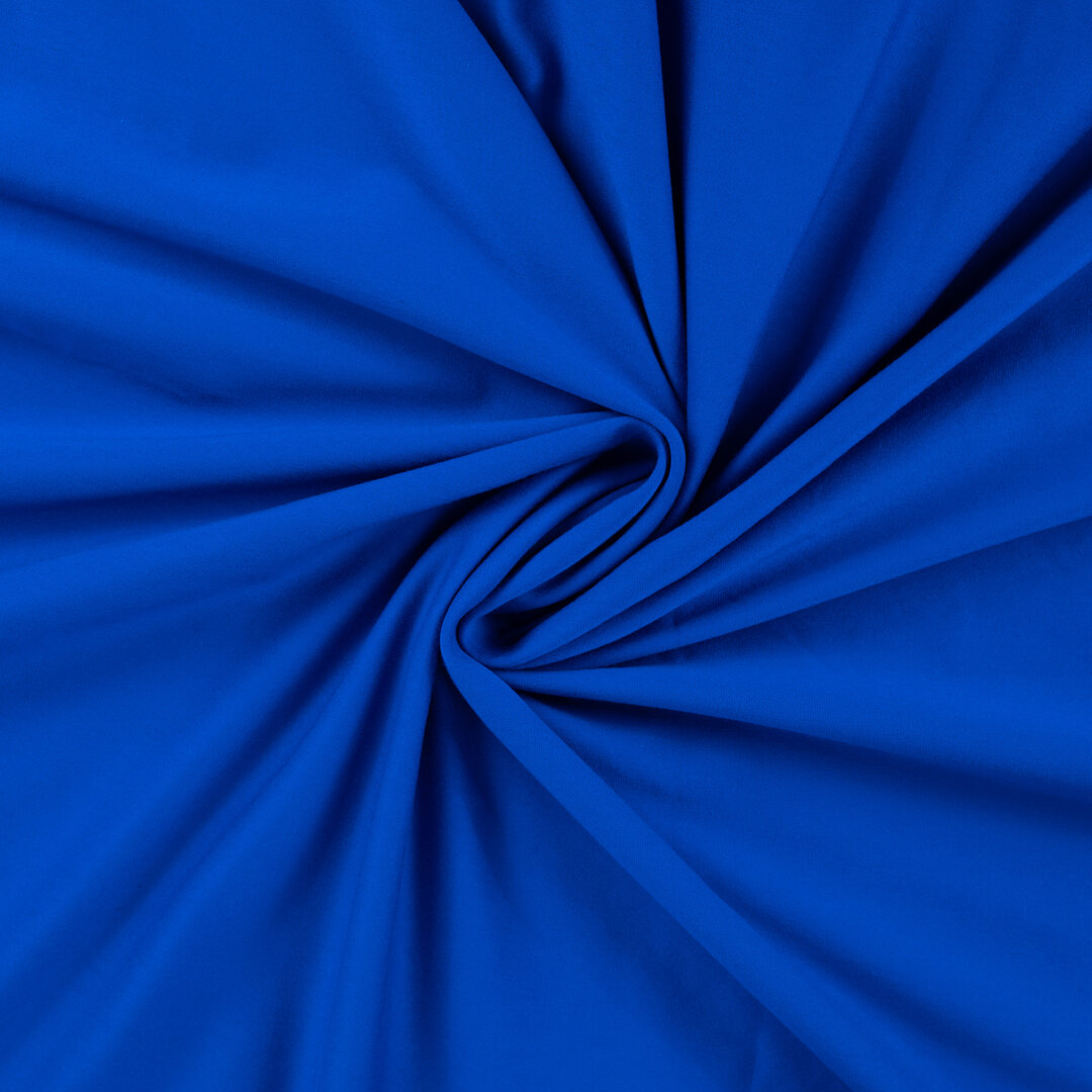 Katoenen tricot bright royal