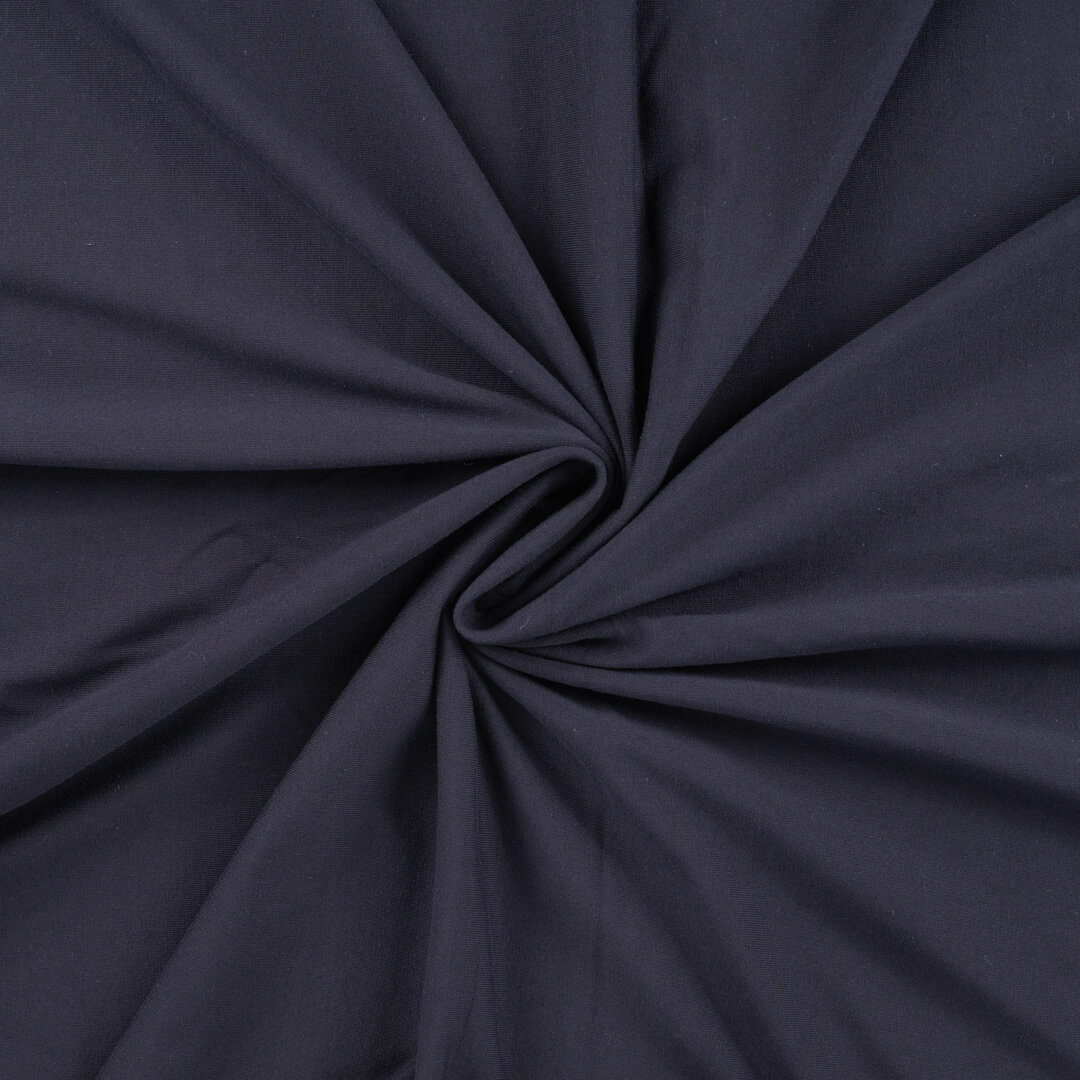 Katoenen tricot donkerblauw