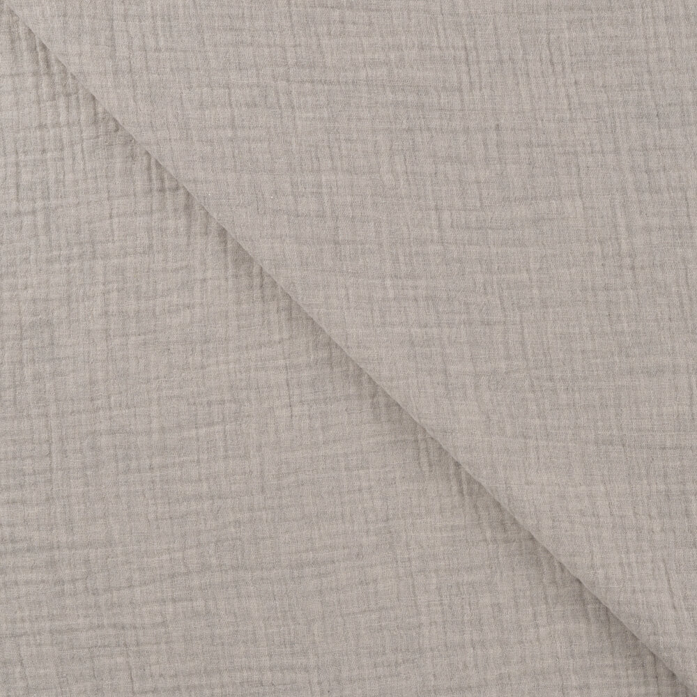 Katoenen Mousseline melange zand