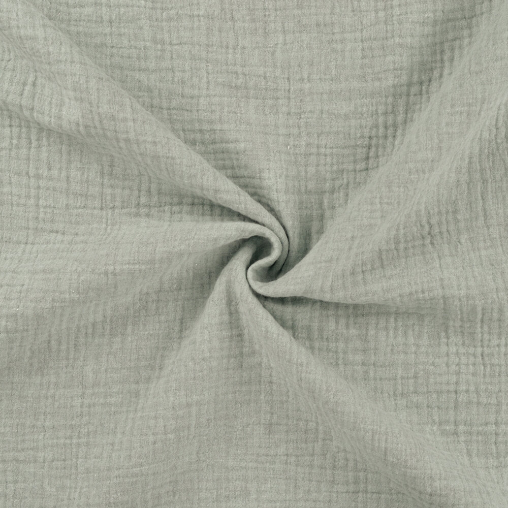 Katoenen Mousseline melange mint