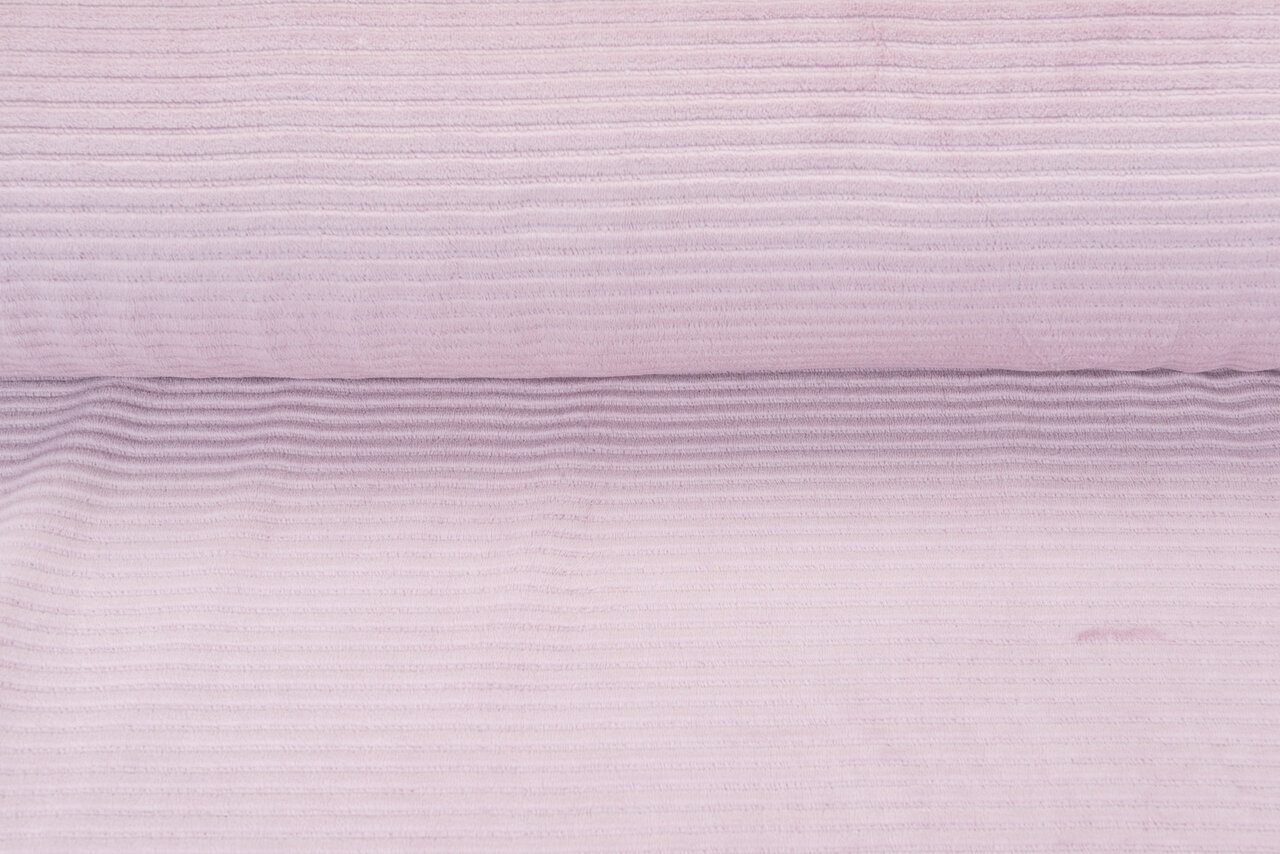 Rib jersey breed pastel oud roze