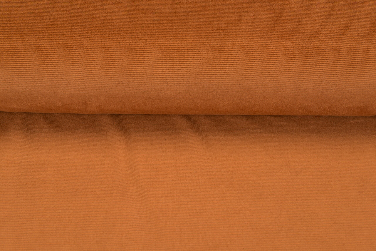 Rib jersey smal roestbruin