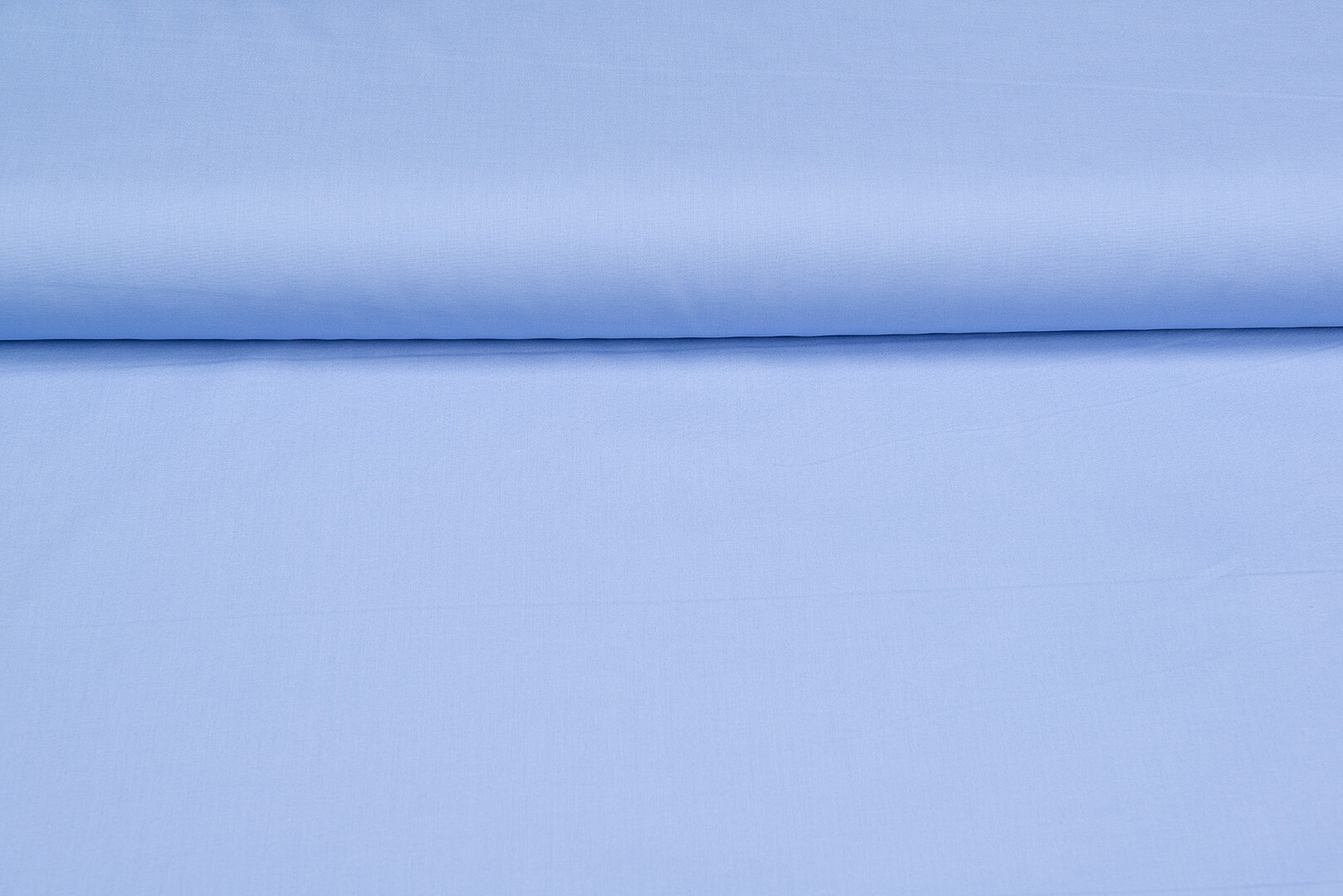 Katoen Poplin uni blauw-metaalblauw