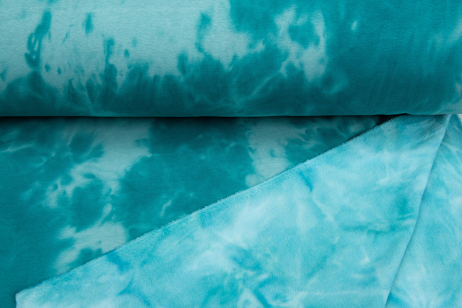 Alpenfleece Tie Dye mint-petrol