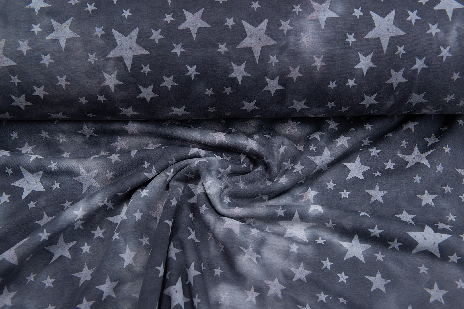 Alpenfleece Tie Dye STARS donkergrijs