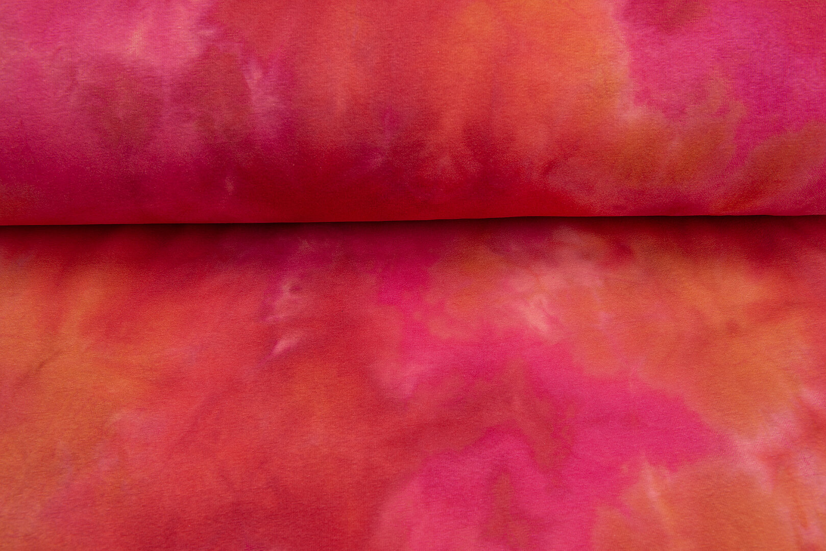 Alpenfleece Tie Dye rood-oranje
