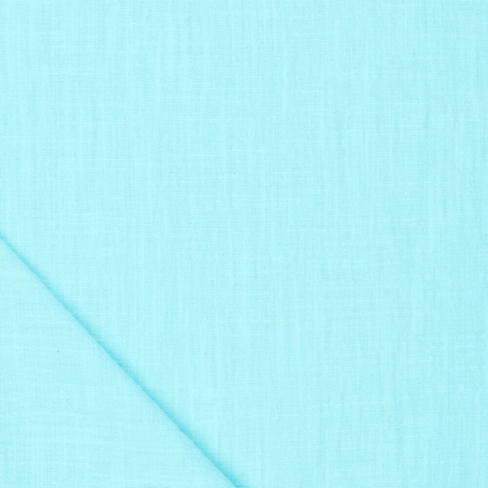 Slub Stone Washed Baumwolle aqua