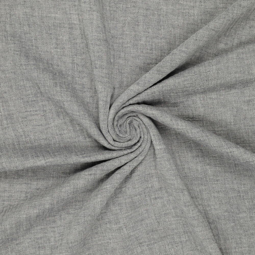 Katoenen Mousseline melange chambray jeans-metaalblauw