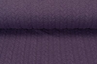 Gebreide kabel jacquard stof paars