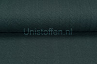 Gebreide kabel jacquard stof Donkergroen