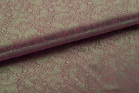 Voeringstof jacquard small Paisley VO92 groen-cyclaam