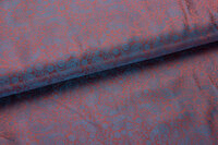 Voeringstof jacquard small Paisley VO93 donkerrood-kobalt