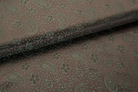 Voeringstof jacquard Paisley Flower VO41 bronze-groen