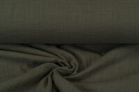 Baumwoll Musselin leinen look armee grün