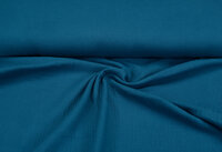 Katoenen mousseline uni petrol