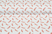 Baumwolljersey bedruckt feather rost