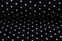 Boiled wool fluffy small dots donkergrijs-ecru