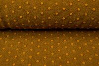 Boiled wool fluffy uni dots ockergelb