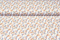 Katoenen Tricot bedrukt jellyfish camel