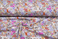 Alpenfleece bedrukt forest animals grijs