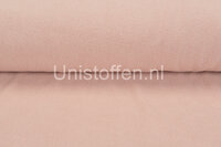 Katoenen Fleece licht zalm