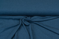 Katoenen Tricot uni blauw melee