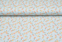 Baumwolljersey bedruckt peaches mint