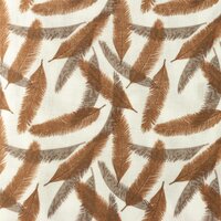 Katoenen Mousseline bedrukt glad feather