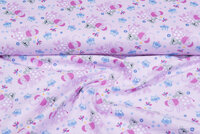 Flanel stof elephants lichtroze