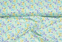 Flanel stof numbers lichtgroen
