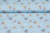 Licentie Katoen Poplin bedrukt Doraemon mint