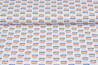 Licentie Katoen Poplin bedrukt Star Wars rainbow