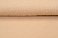 Katoenen mousseline bedrukt Dobby donkerbeige