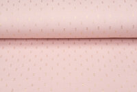 Katoenen mousseline bedrukt Foil Rectangle pastelroze-goud