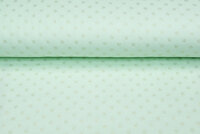 Katoenen mousseline bedrukt Foil Drops lichtmint-goud