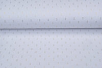 Katoenen mousseline bedrukt Foil Rectangle wit-goud