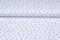 Baumwolljersey bedruckt mini bee weiss