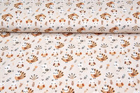 Baumwolljersey digital bedruckt bedrukt retro peacock