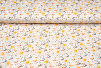 Katoenen Tricot digitaal bedrukt sweet chicken