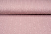 Gebreide kabel jacquard stof oudroze