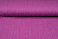 Gebreide kabel jacquard stof fuchsia