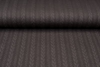 Gebreide kabel jacquard stof bruin