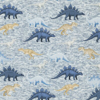 Alpenfleece bedrukt dinos jeansblau