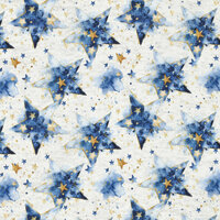 Alpenfleece bedrukt stars grijs-blauw