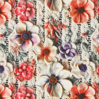 Alpenfleece bedrukt rope with flowers 3