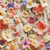 Alpenfleece bedrukt rope with flowers 2