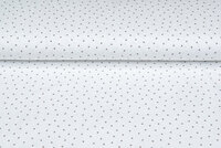 Katoenen Tricot bedrukt mini hearts ecru - zand