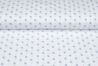 Katoenen Tricot bedrukt mini koala ecru - blauw